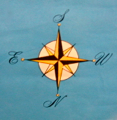 South Up Top Compass Rose