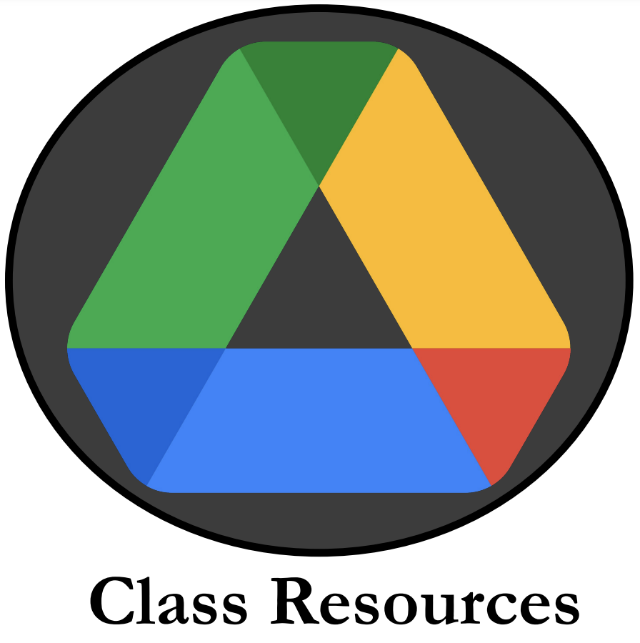 Click here for our class resources Google folder