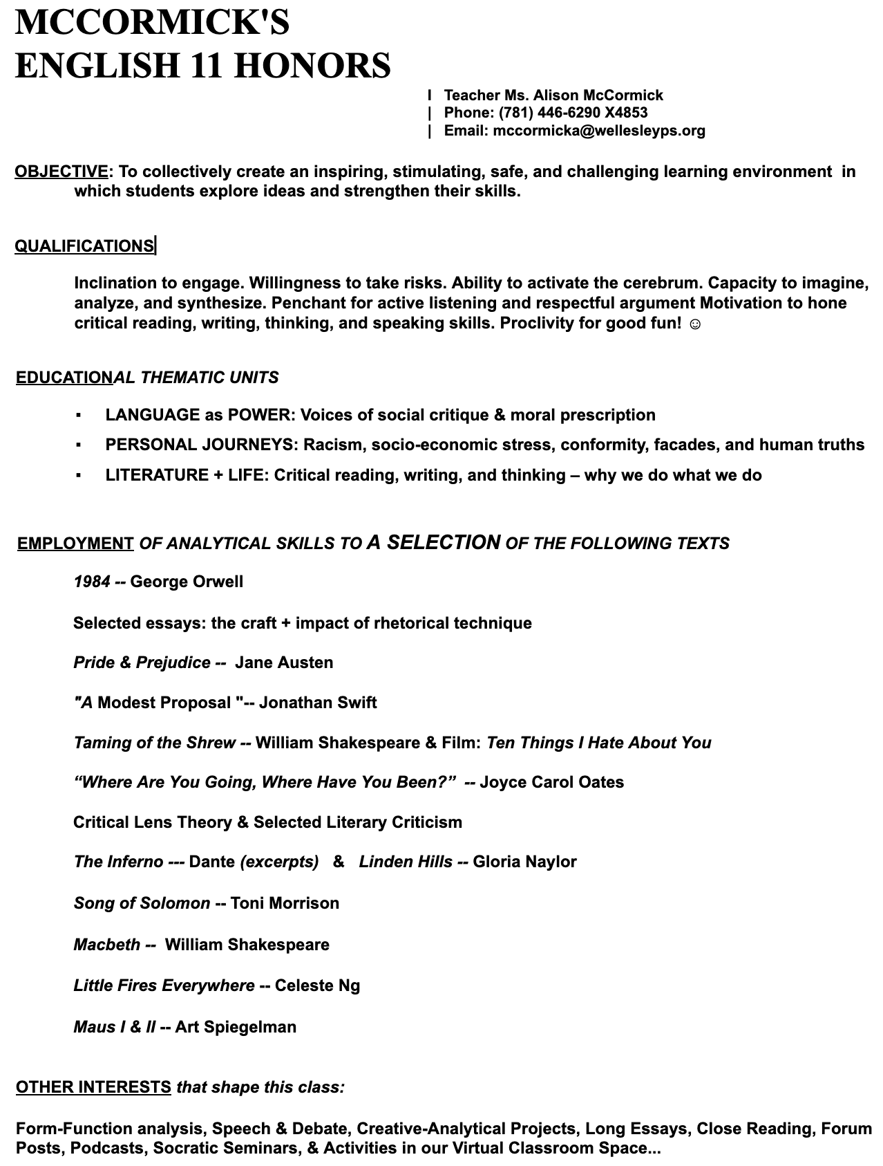Syllabus as a CV. (If not loading, try a different browser; Google often works best.)